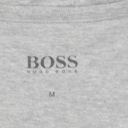Hugo Boss Men's Grey Cotton Crew Neck Short Sleeve T-Shirt M