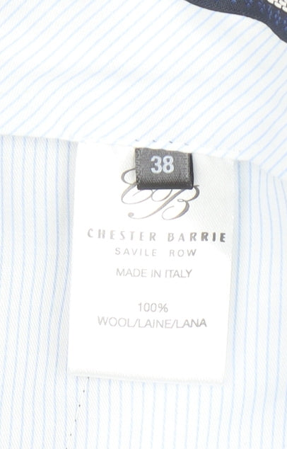 Chester Barrie Men's Grey Wool Dress Pants 38 Regular Classic Fit Trousers