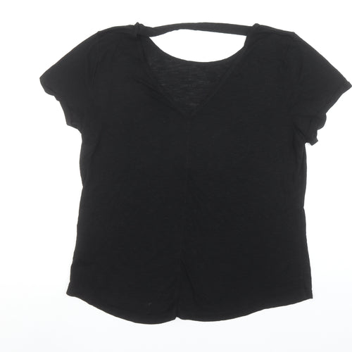 LA Gear Women’s Black Size 18 Short Sleeve V-Neck Basic T-Shirt