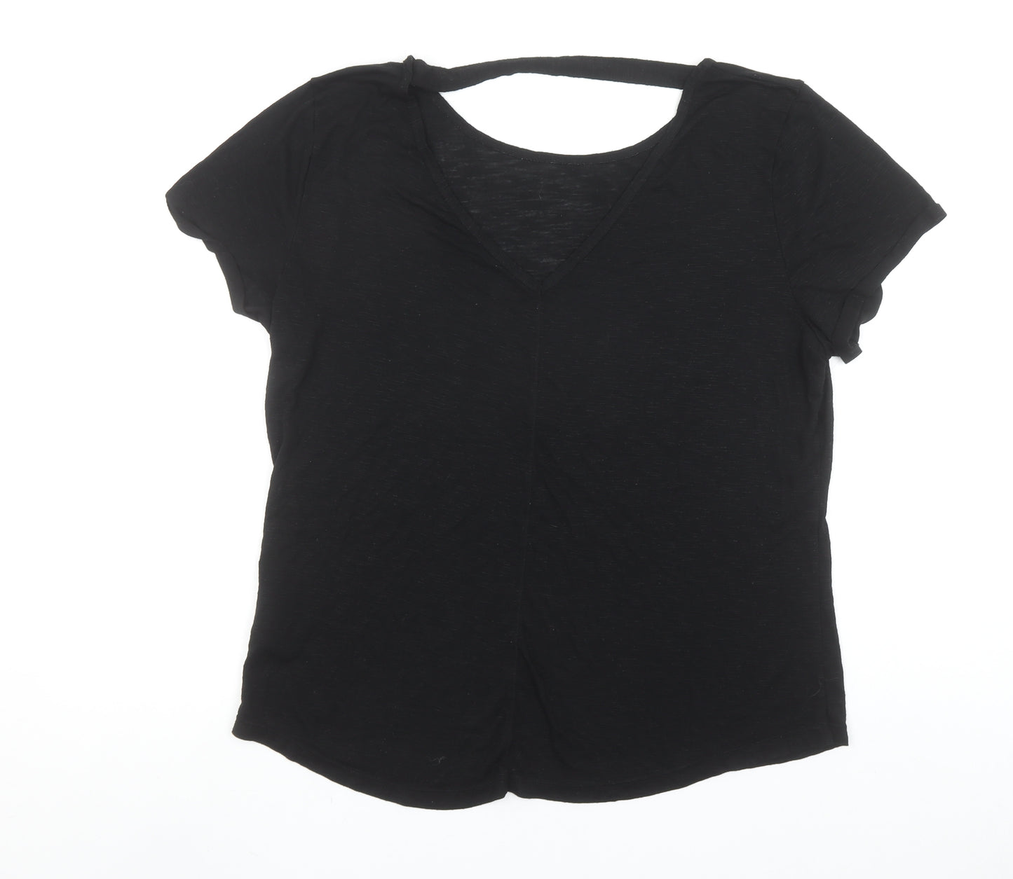 LA Gear Women’s Black Size 18 Short Sleeve V-Neck Basic T-Shirt
