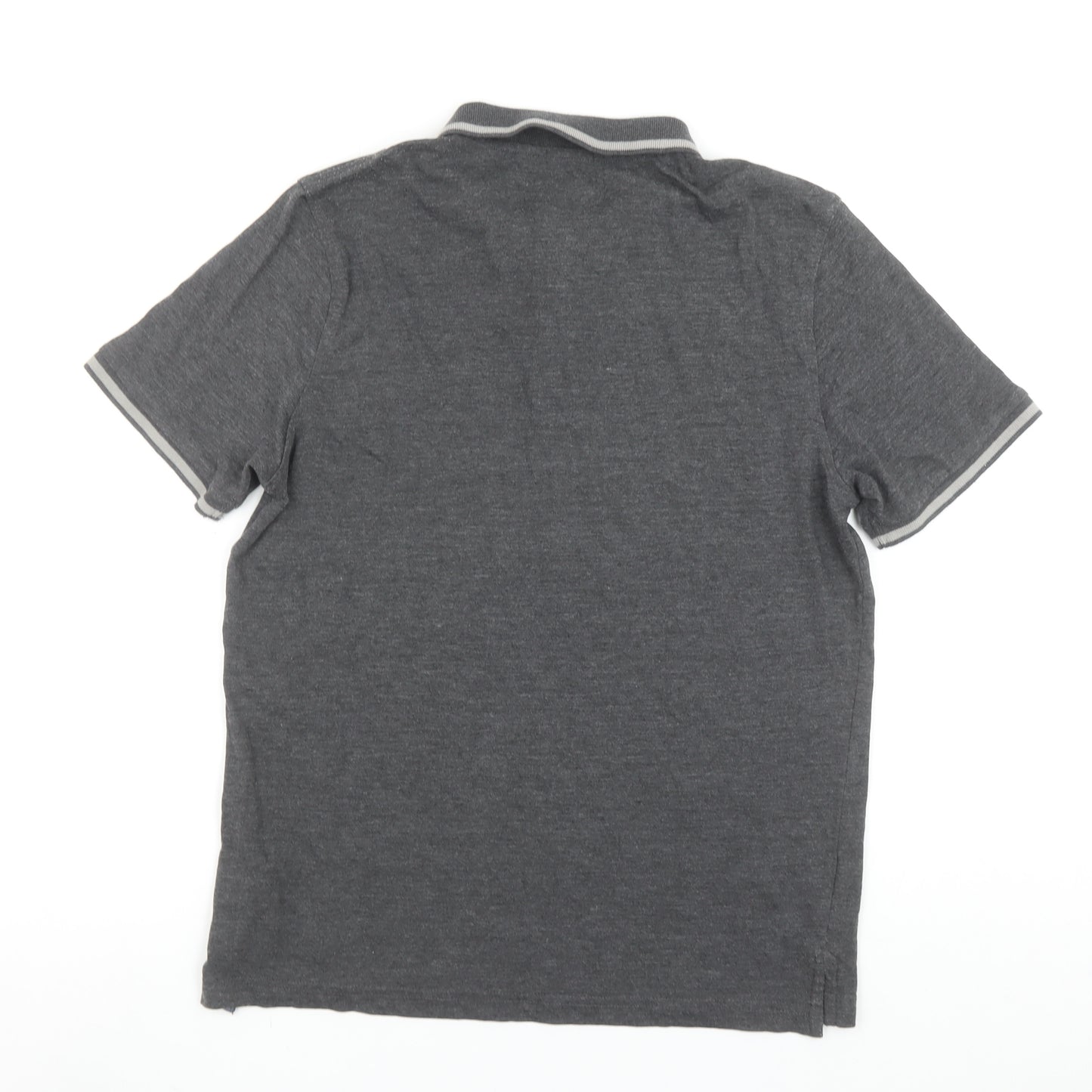 Original Penguin Men's Grey Slim Fit Short Sleeve Polo Shirt M