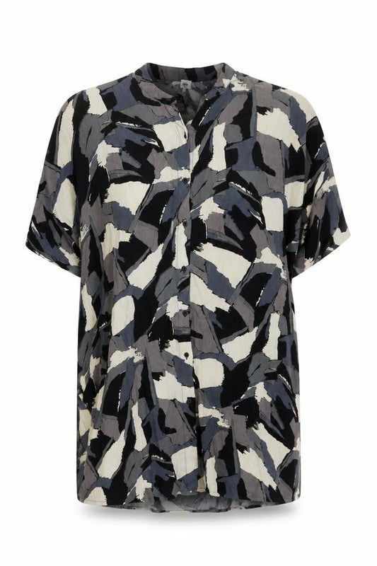 Front view of Kin Women’s Multicoloured Geometric Shift Dress, size UK 14