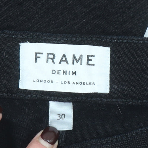 Frame Denim Men's Black Slim Jeans Size 30R Classic 5-Pocket Design