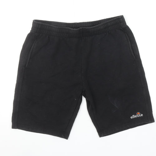 Ellesse Men’s Black Sweat Shorts L Regular Fit Casual Sportswear