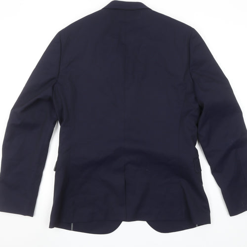 Ted Baker Men's Navy Blue Slim Fit Wool Blend Blazer Jacket 40R