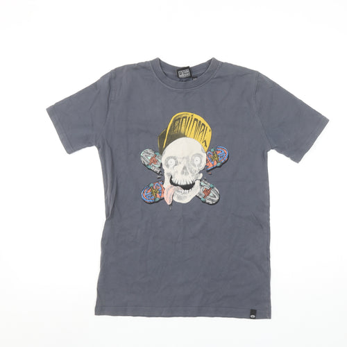 Animal Boys Grey Skull Graphic Short Sleeve Cotton T-Shirt 11-12 Years