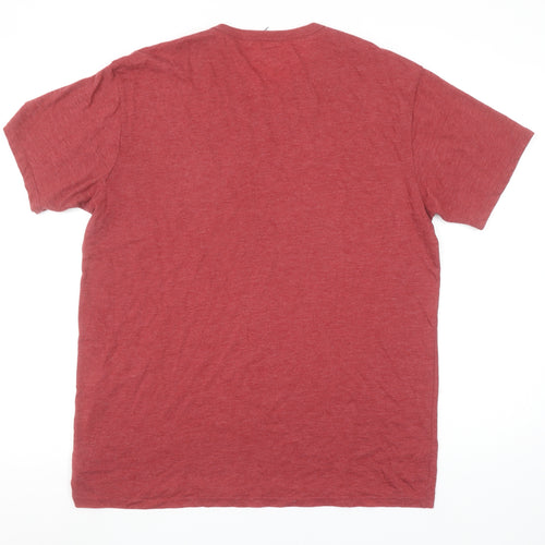 Gap Men's Red Graphic Music Print Crew Neck T-Shirt Size L