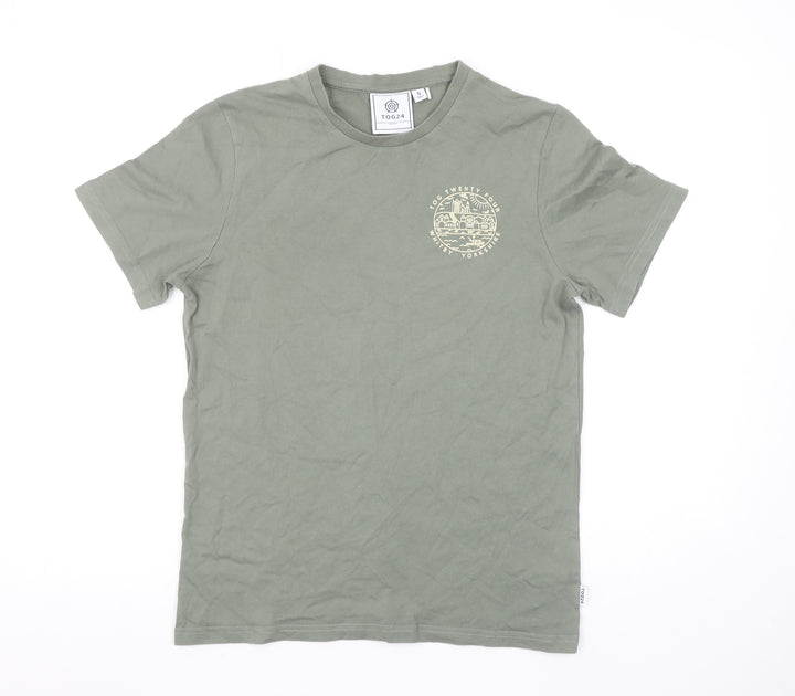 TOG24 Women's Green Cotton Whitby T-Shirt Size S Casual Top