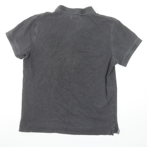 GANT Men's Grey Short Sleeve Polo Shirt Size M Cotton Elastane