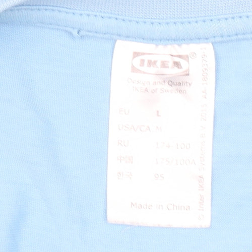 IKEA Men’s Blue Graphic Print Cotton T-Shirt Size L