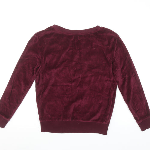 Harry Potter Gryffindor Burgundy Velvet Long Sleeve Women's XS Nightwear Top