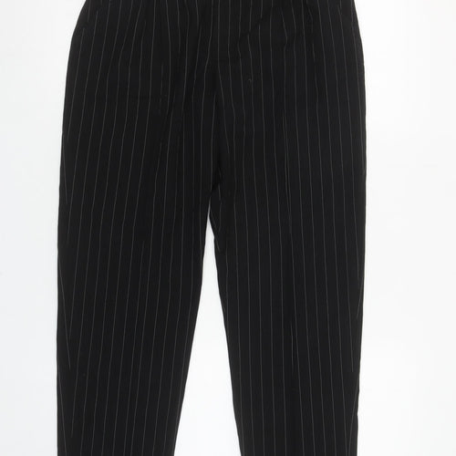 Kocca Women’s Black Pinstripe Tapered Trousers Size 18