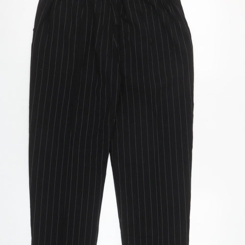 Kocca Women’s Black Pinstripe Tapered Trousers Size 18