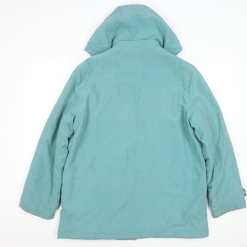 Klassik Womens Green Hooded Parka Jacket Size 14 Water Resistant