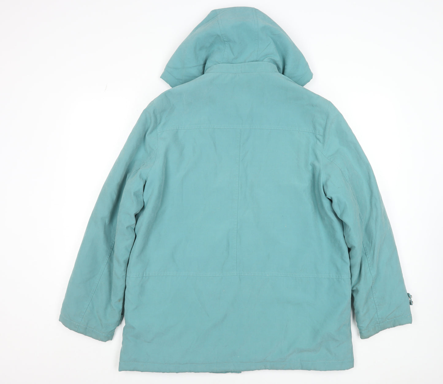 Klassik Womens Green Hooded Parka Jacket Size 14 Water Resistant