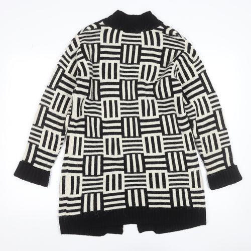 Marks and Spencer Women’s Black White Geometric Knit Cardigan Small