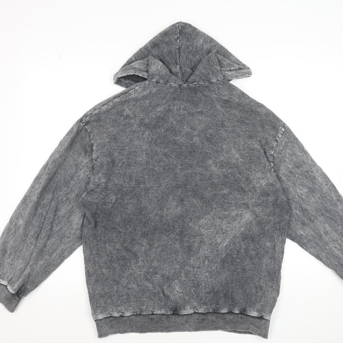 Boohoo Womens Grey NYC Hoodie UK 8 Pullover Long Sleeve Casual