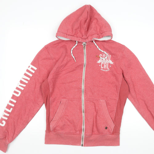 SoulCal & Co Women’s Pink Full Zip Hoodie Size M Cotton Blend