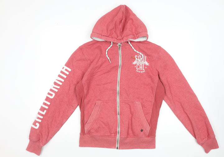 SoulCal & Co Women’s Pink Full Zip Hoodie Size M Cotton Blend