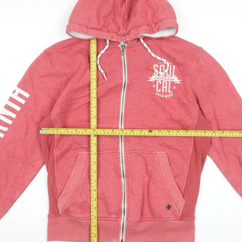 SoulCal & Co Women’s Pink Full Zip Hoodie Size M Cotton Blend