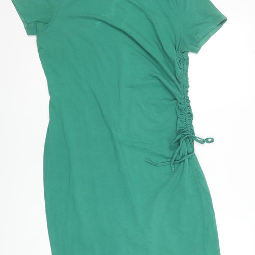 Vero Moda Women’s Green XL Ruched T-Shirt Dress Casual