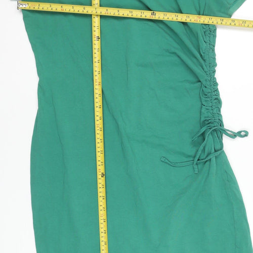 Vero Moda Women’s Green XL Ruched T-Shirt Dress Casual