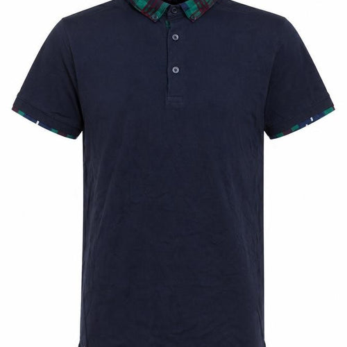 Next Boys Blue Cotton Polo Shirt 14 Years Short Sleeve Collared Top