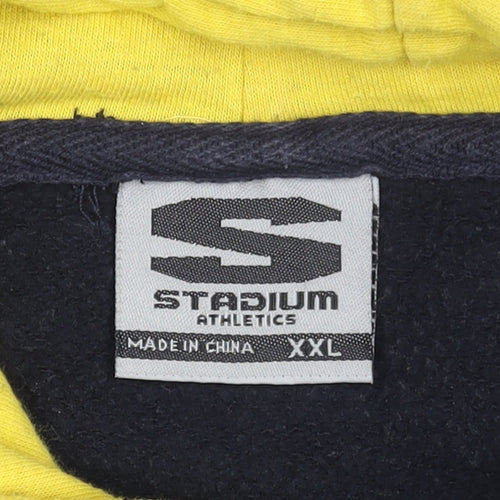 Stadium Athletics Men’s Blue 2XL Pullover Hoodie Michigan Logo Sweatshirt