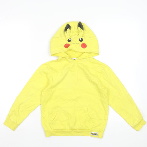 Pokémon Boys Yellow Pikachu Pullover Hoodie 7-8 Years 100% Cotton