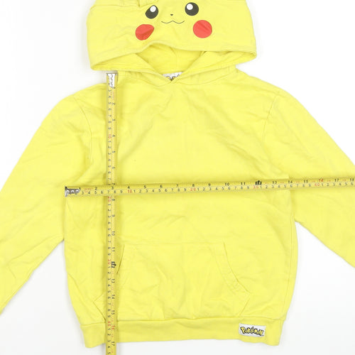 Pokémon Boys Yellow Pikachu Pullover Hoodie 7-8 Years 100% Cotton