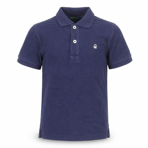 United Colors of Benetton Boys Blue Cotton Polo Shirt 6-7 Years