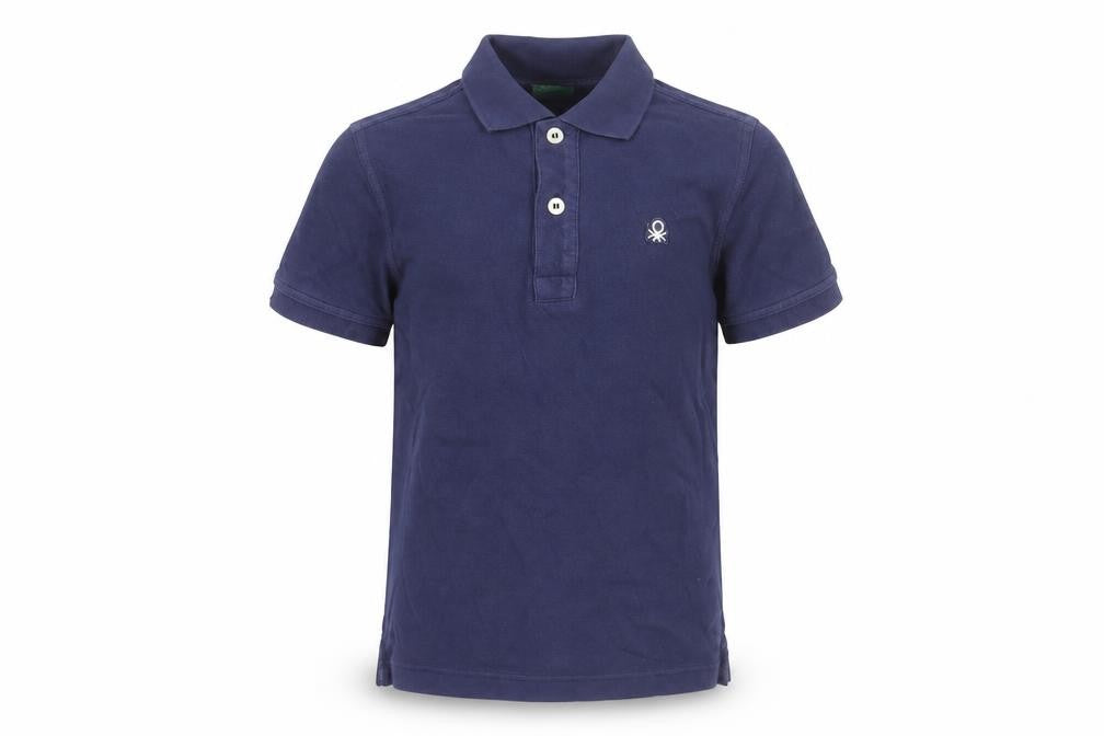 United Colors of Benetton Boys Blue Cotton Polo Shirt 6-7 Years
