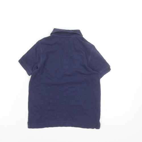 United Colors of Benetton Boys Blue Cotton Polo Shirt 6-7 Years