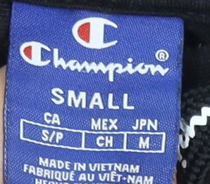 Champion Men's Black Small Pullover Hoodie with Embroidered Logo