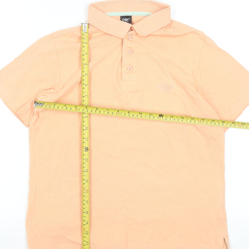 Cotton Traders Womens Peach Polo Shirt XS Short Sleeve Cotton