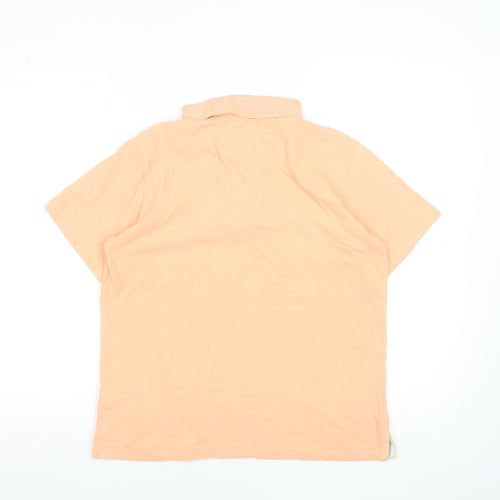 Cotton Traders Womens Peach Polo Shirt XS Short Sleeve Cotton