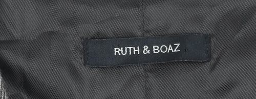 Ruth & Boaz Men's Brown Herringbone Wool Blend Waistcoat S