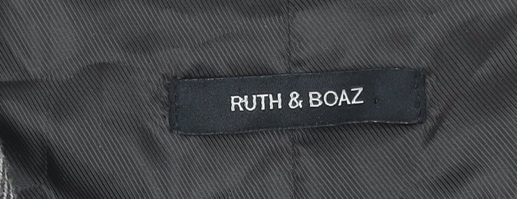 Ruth & Boaz Men's Brown Herringbone Wool Blend Waistcoat S