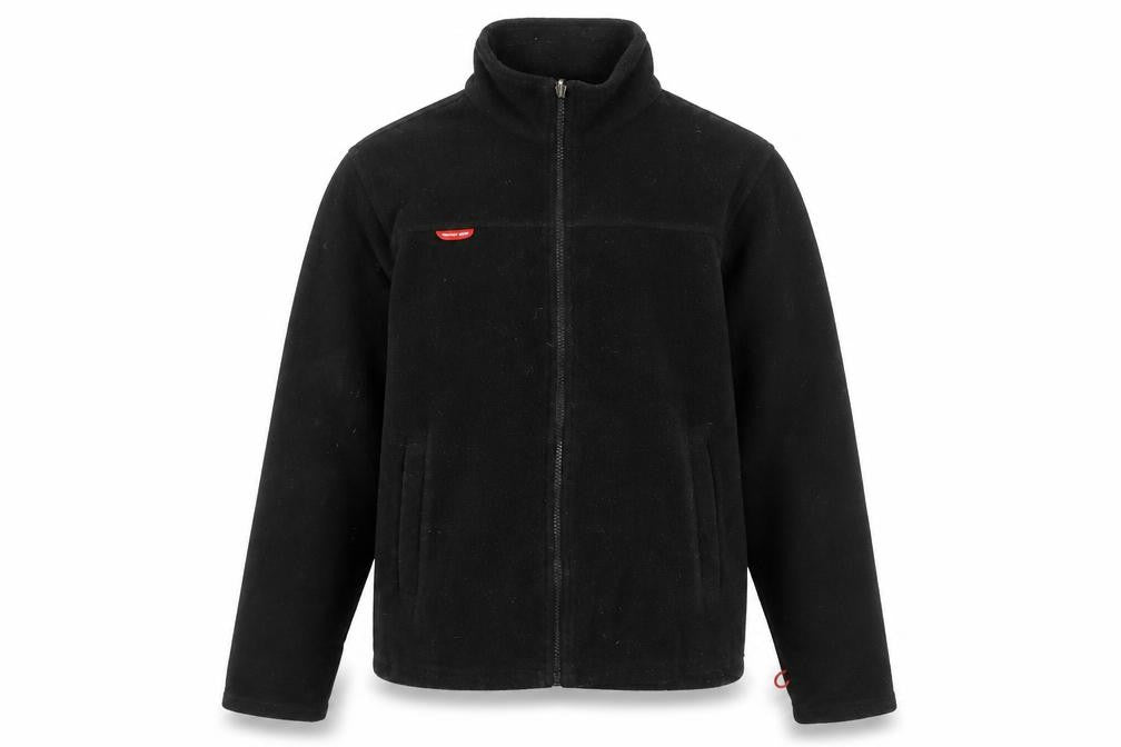 Front view of Rockport XCS Men's Black Fleece Full Zip Jacket, size S