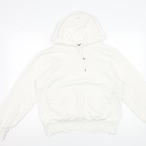 Uniqlo Women’s White Pullover Hoodie Size S Cotton Blend