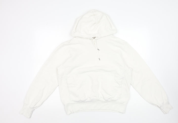 Uniqlo Women’s White Pullover Hoodie Size S Cotton Blend