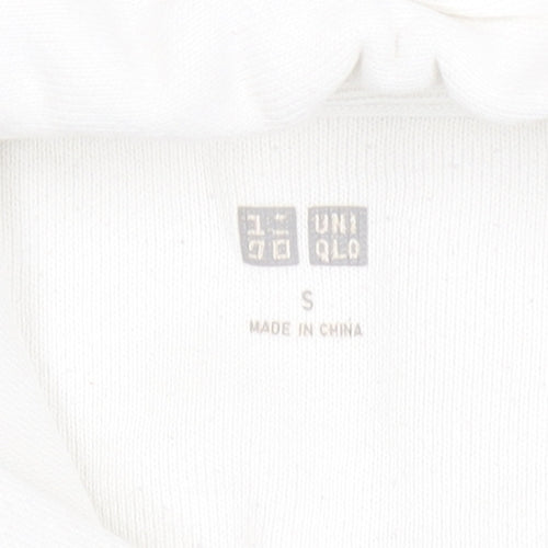 Uniqlo Women’s White Pullover Hoodie Size S Cotton Blend