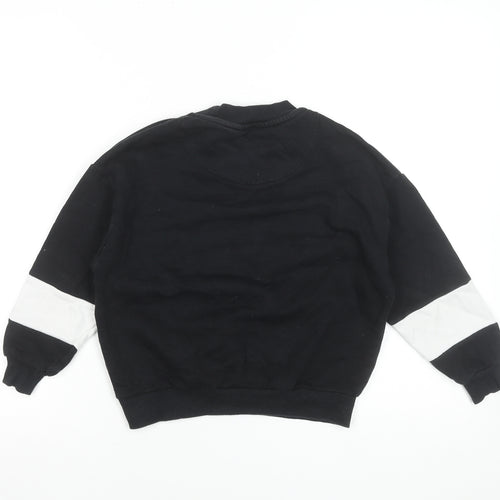 Marks and Spencer Boys Black Sequin Skull Sweatshirt 7-8 Years Pullover Jumper