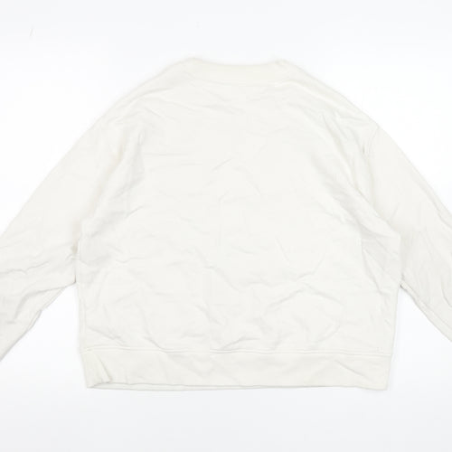 Marks and Spencer Women Beige Paradiso Graphic Cotton Sweatshirt Medium