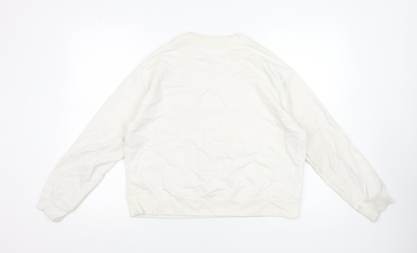 Marks and Spencer Women Beige Paradiso Graphic Cotton Sweatshirt Medium