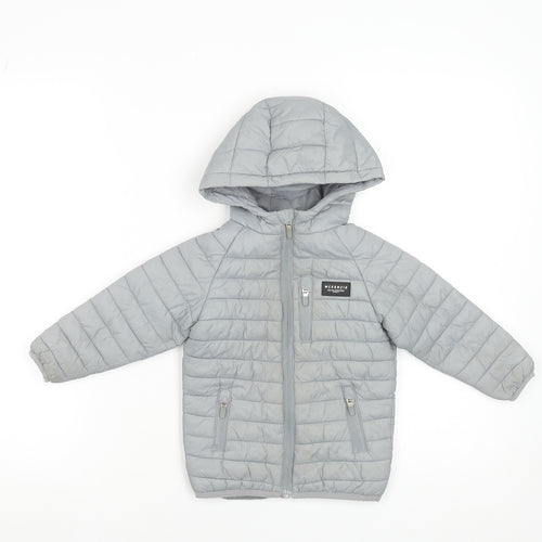 McKenzie Grey Puffer Jacket 18-24 Months Hooded Lightweight Winter Coat