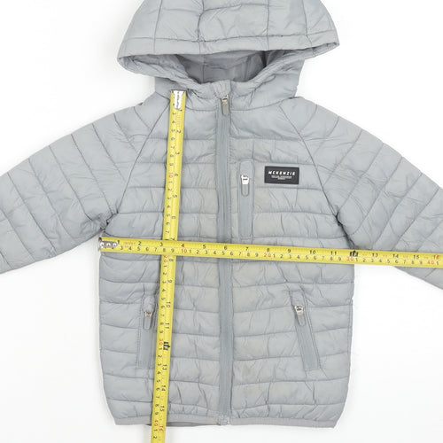 McKenzie Grey Puffer Jacket 18-24 Months Hooded Lightweight Winter Coat