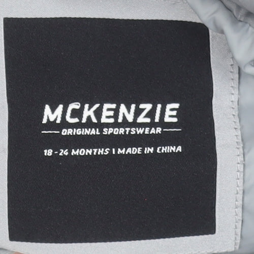 McKenzie Grey Puffer Jacket 18-24 Months Hooded Lightweight Winter Coat