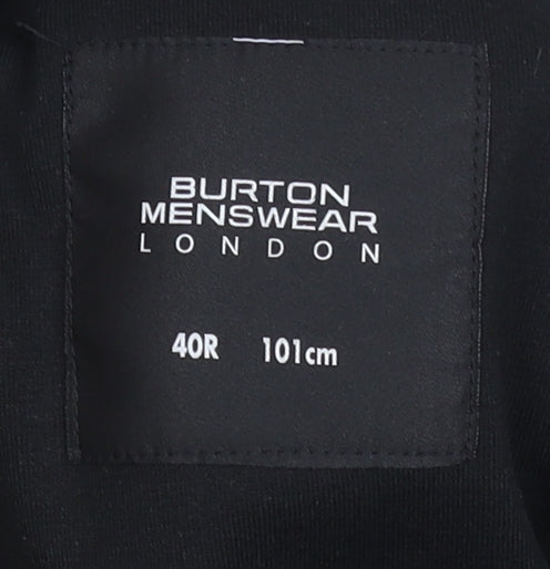Burton Menswear London Men's Black 40R Regular Fit Blazer Jacket