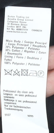 Burton Menswear London Men's Black 40R Regular Fit Blazer Jacket